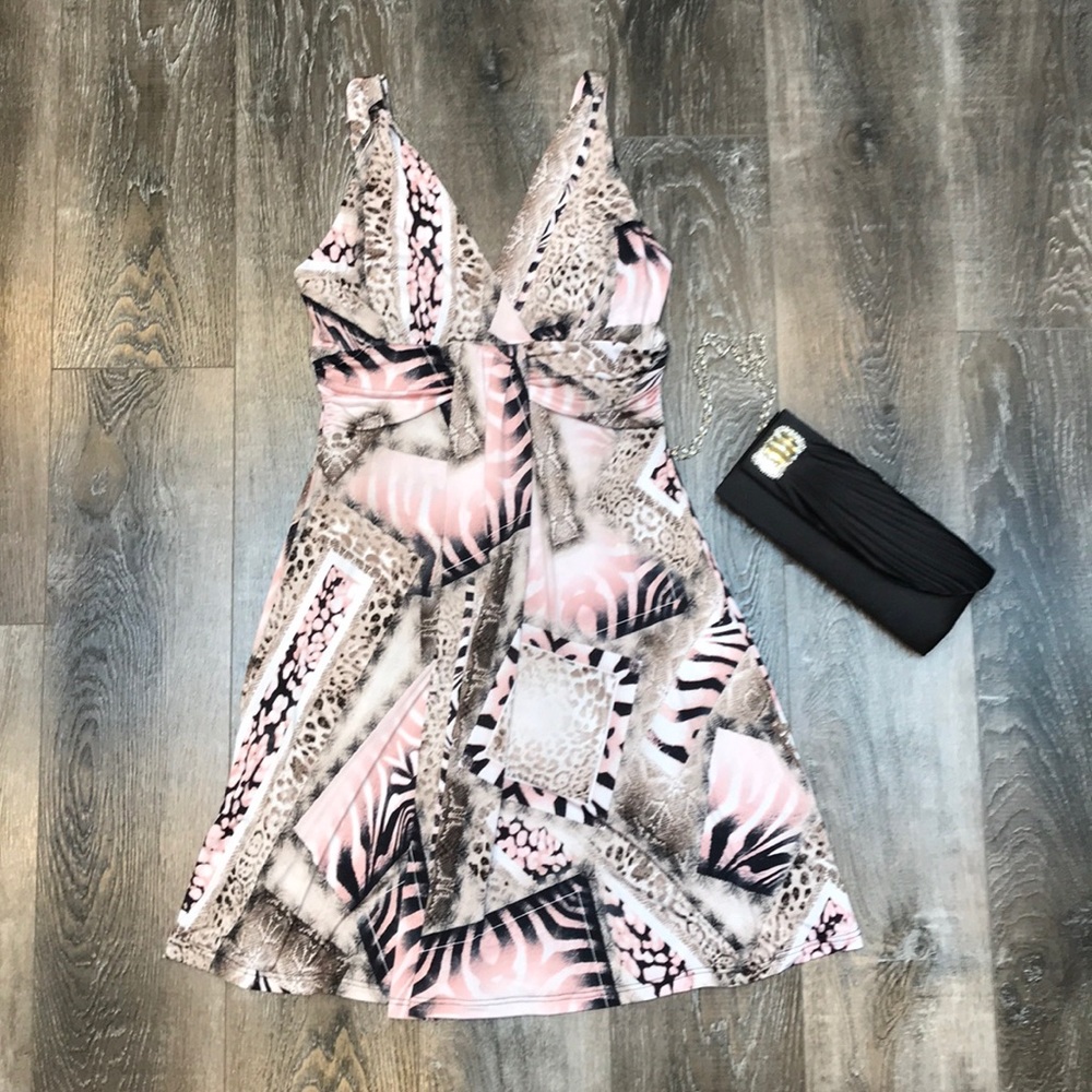 Purple Rain Snakeskin/Leopard Print Dress - Picture 2 of 6